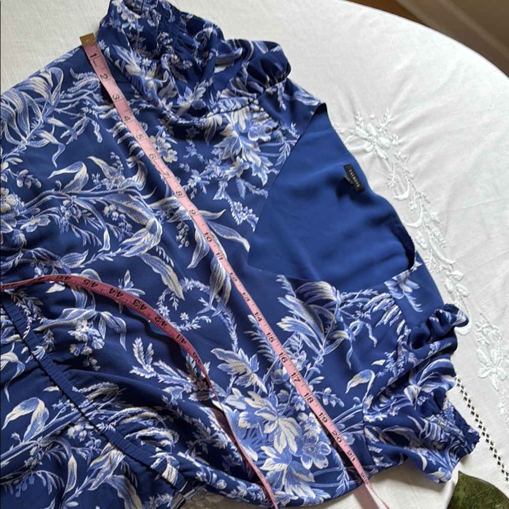 Talbots Beautiful Blue Floral Midi Dress - Picture 15 of 15
